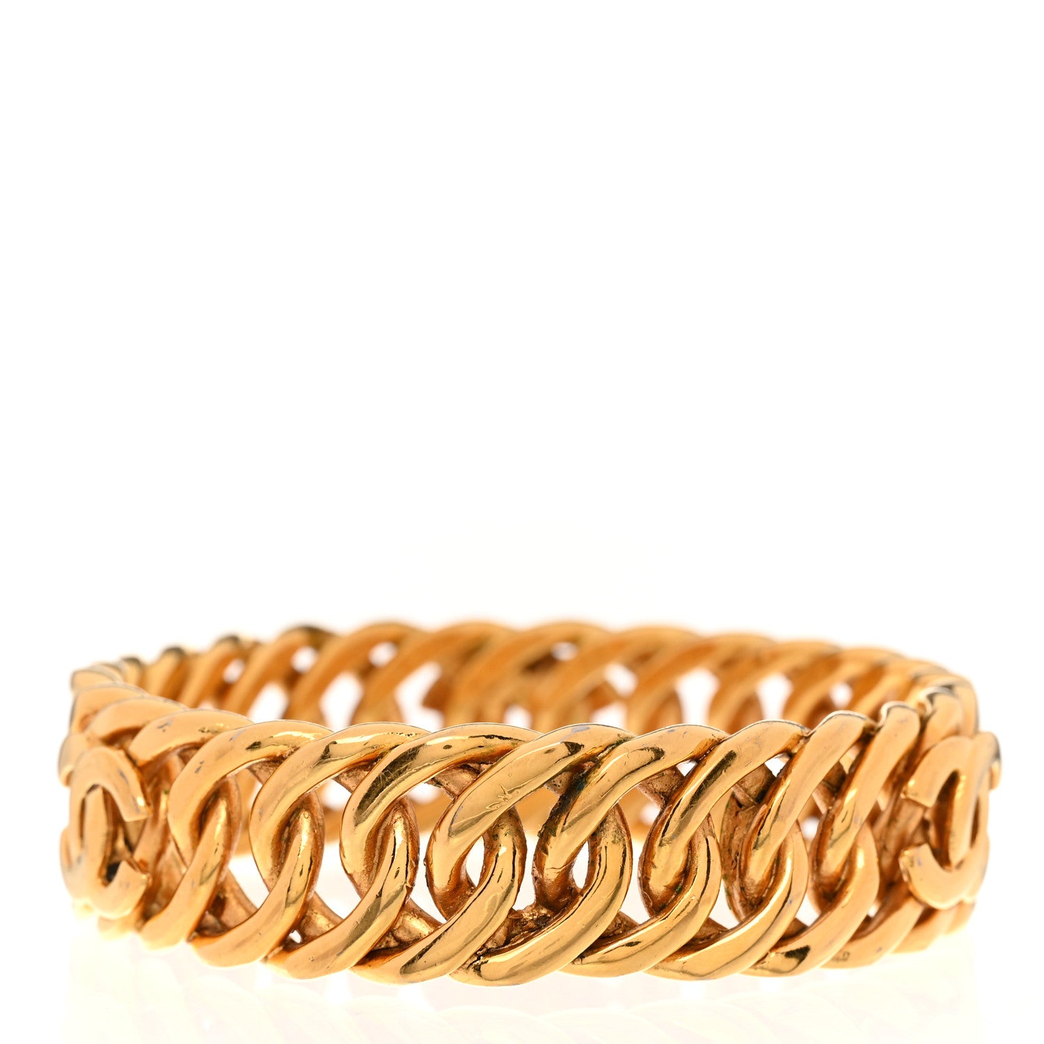Chanel CC Chain Wide Bracelet Gold 3 of 5
