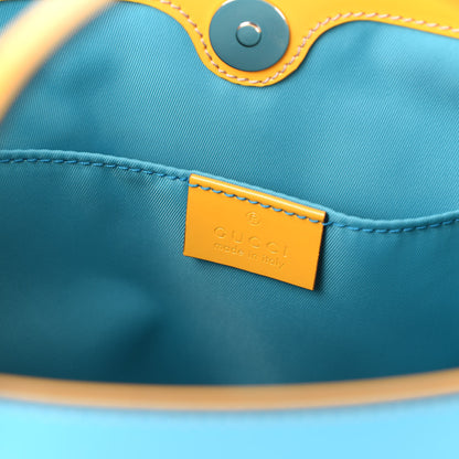 Gucci Calfskin Childrens Rainbow Tote Blue 8 of 10