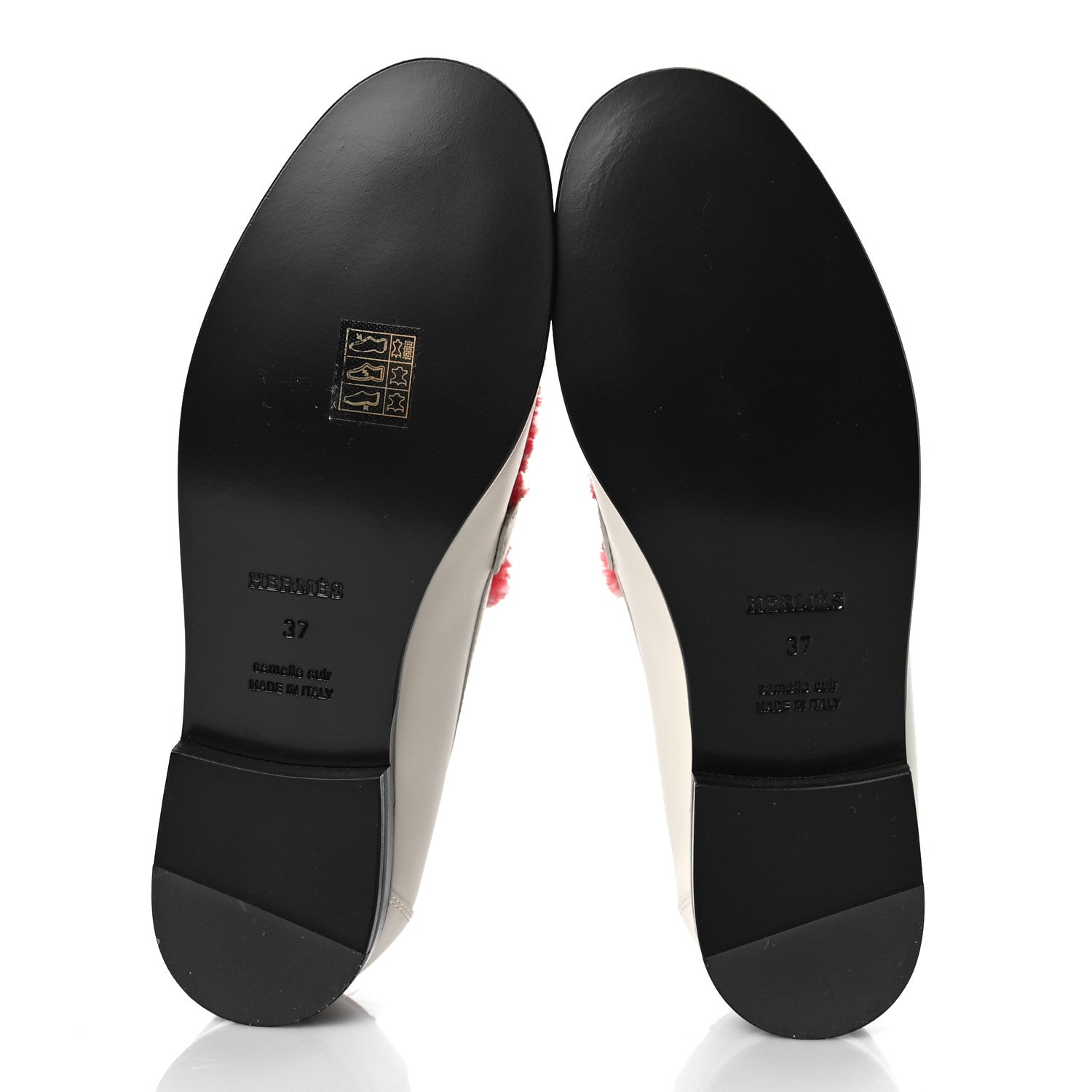 Hermes Toile Calfskin Fray Fray Womens Destin Loafer 37 Beige Glaise 36 FRAMBOISE 6 of 9