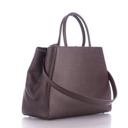 Fendi Vitello Elite Regular 2Jours Tote Caffe Noir 3 of 7