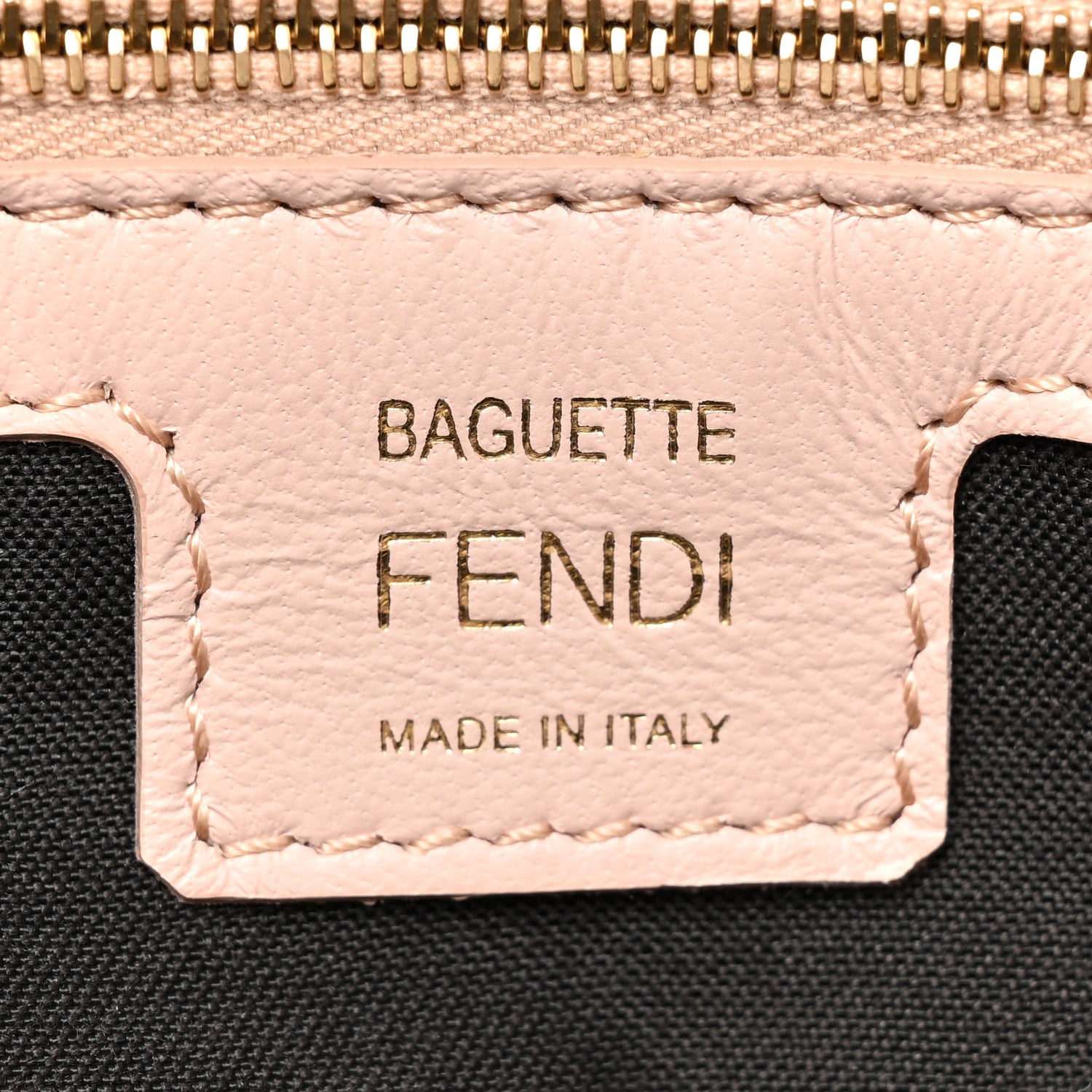 Fendi Nappa FF 1974 Embossed Baguette Rosa Quarzo 6 of 14