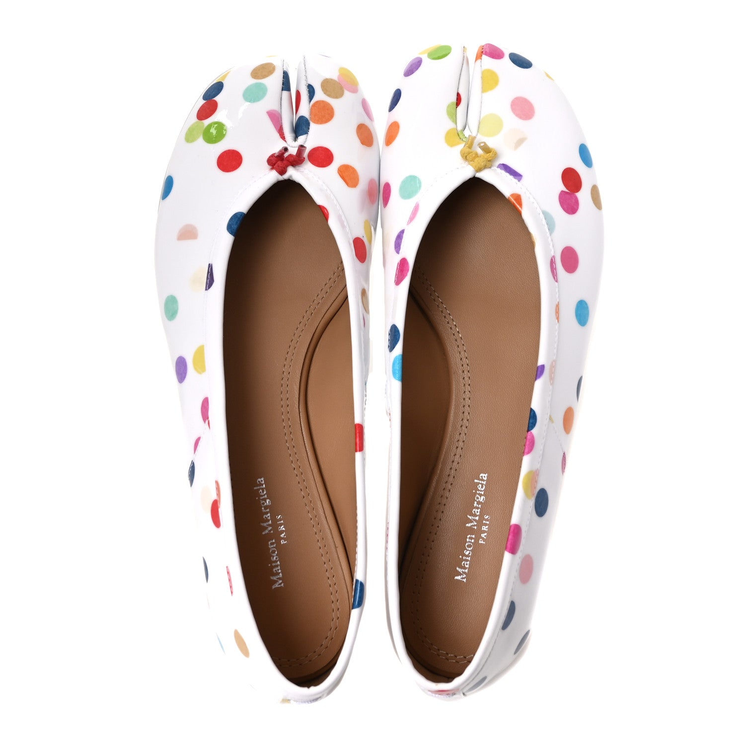 Maison Margiela PVC Confetti Printed Tabi Ballerina Flats 37