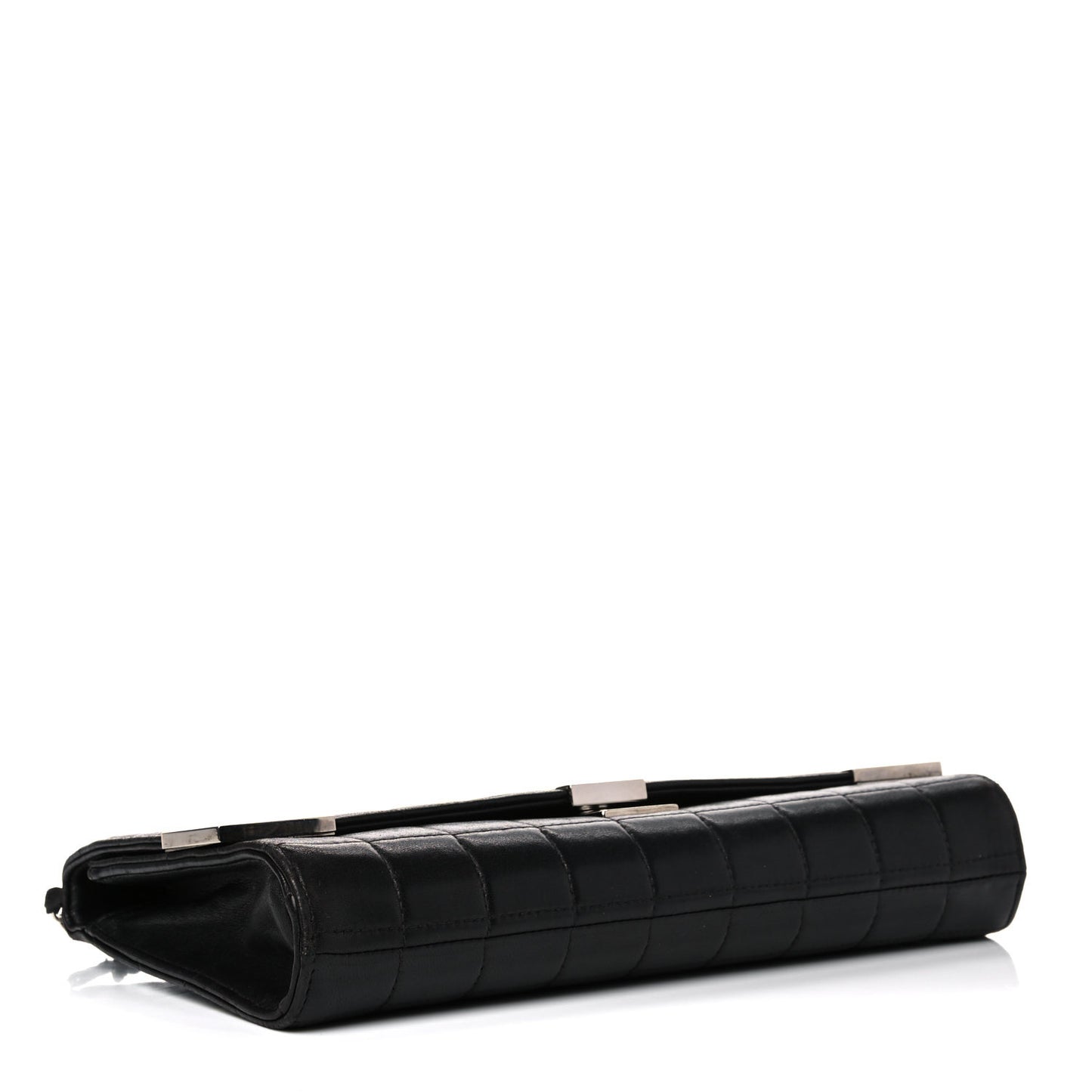 Lambskin Chocolate Bar Flap Black