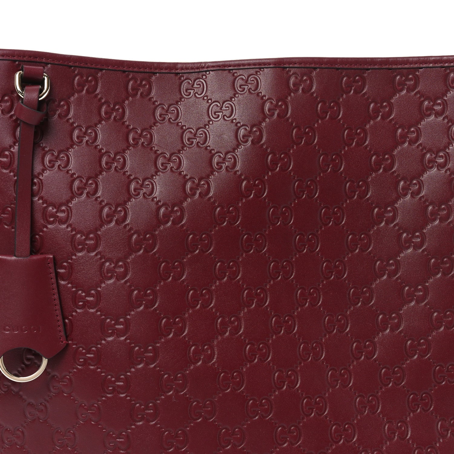 Gucci GG Calfskin Embossed Emblem Medium Shoulder Bag Rose Ancora 8 of 10