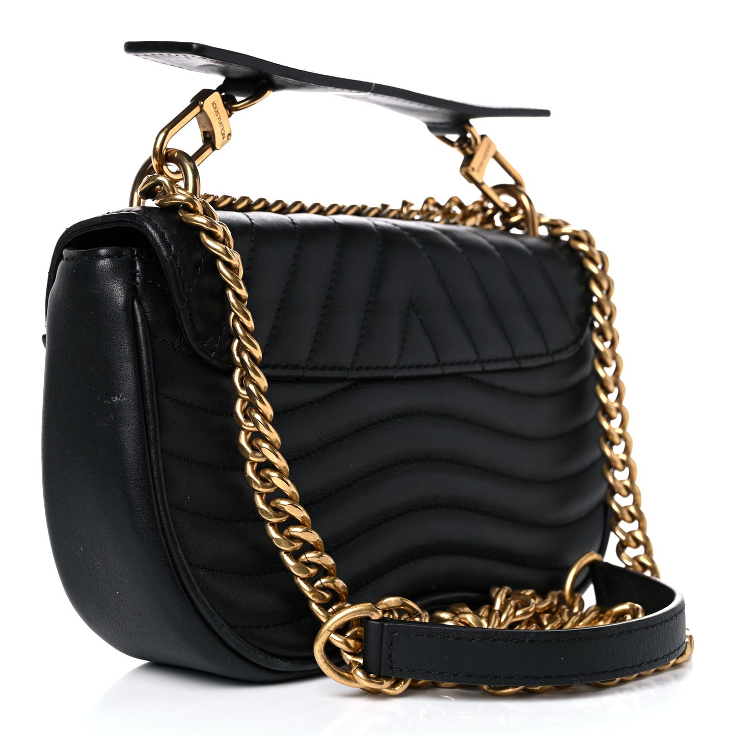 Calfskin New Wave Chain PM Black
