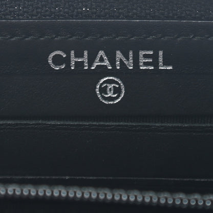 Chanel Caviar Quilted Small Boy Zip Around Wallet Black 5 of 8