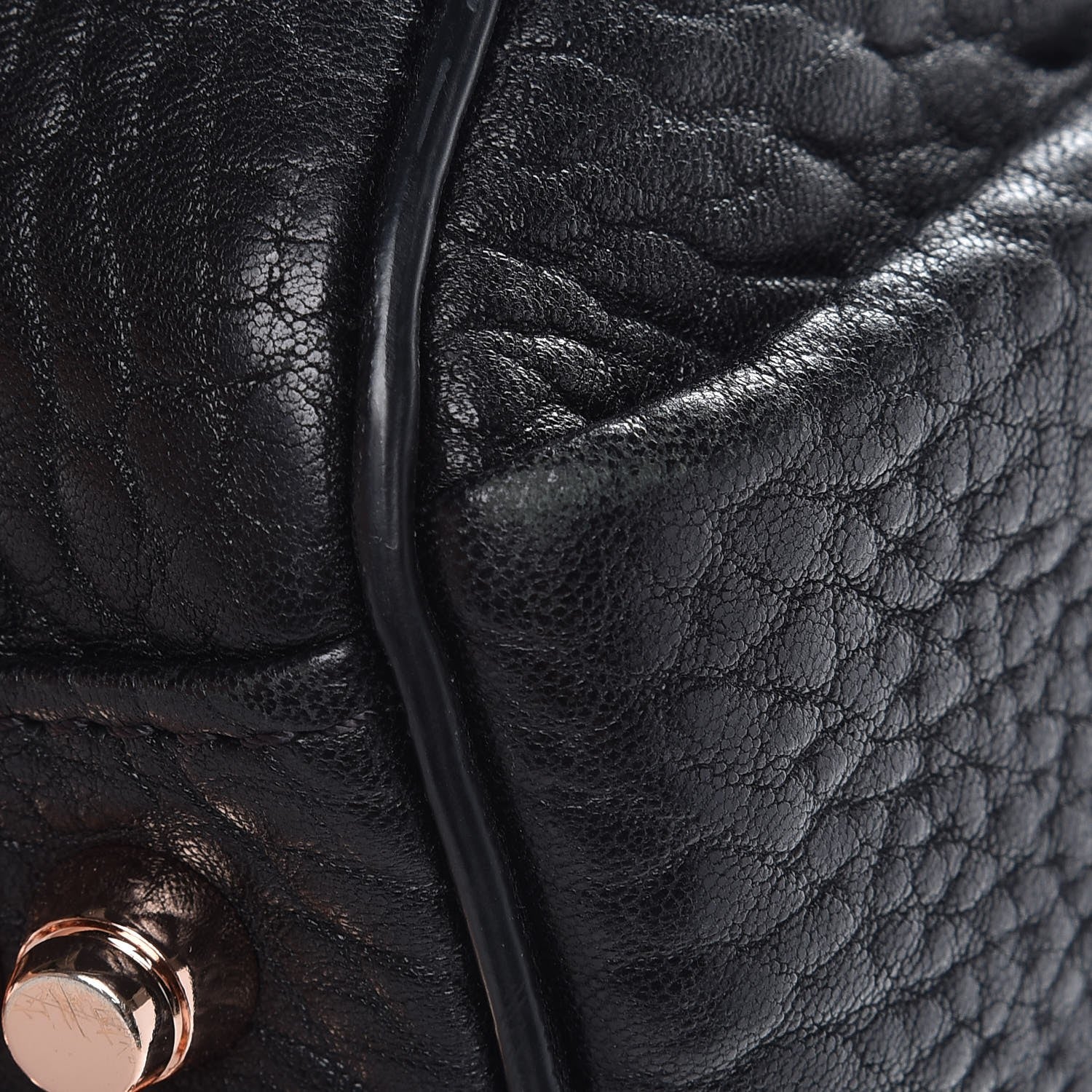Alexander Wang Pebbled Lambskin Rockie Black Rose Gold Hardware 9 of 9
