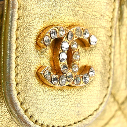 Chanel Metallic Lambskin Crystal Quilted Shoulder Bag Gold 11 of 11