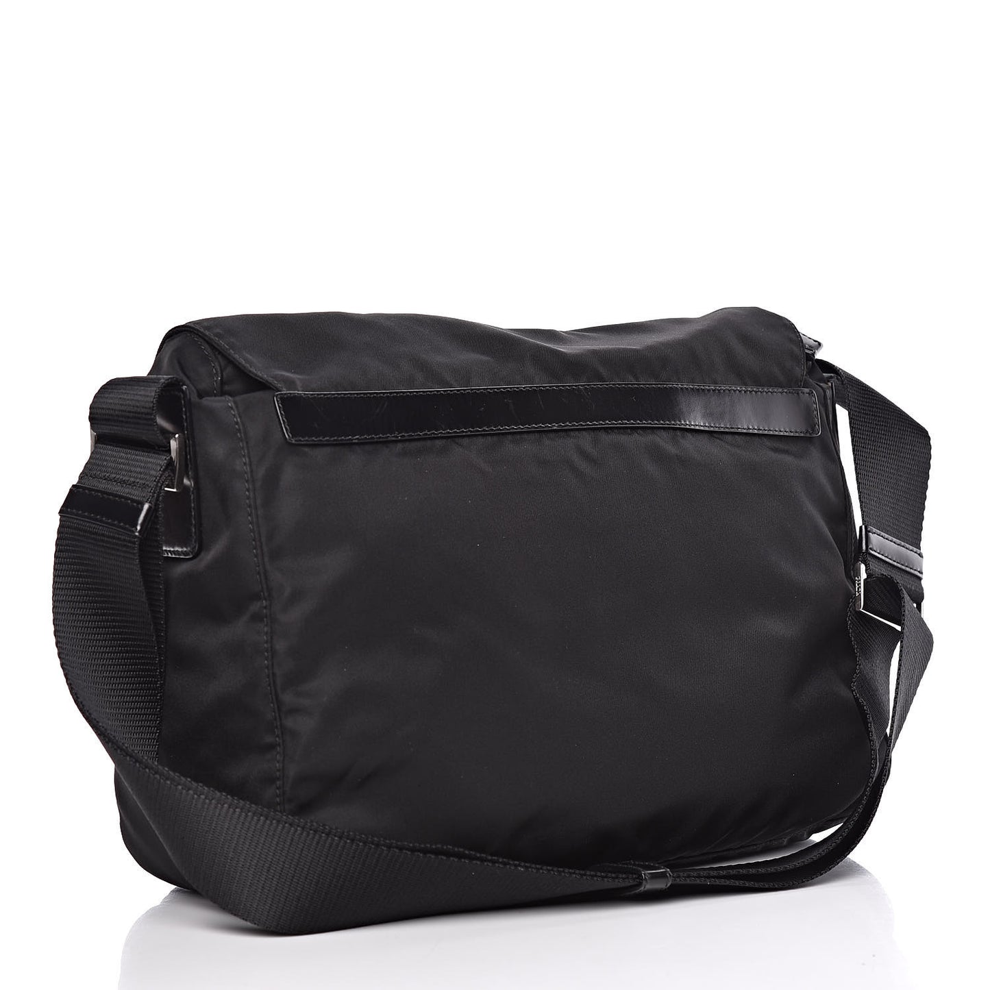Nylon Vela Messenger Bag Black