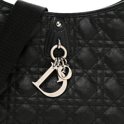 Christian Dior Coated Canvas Cannage Crossbody Bag Black 8 of 10