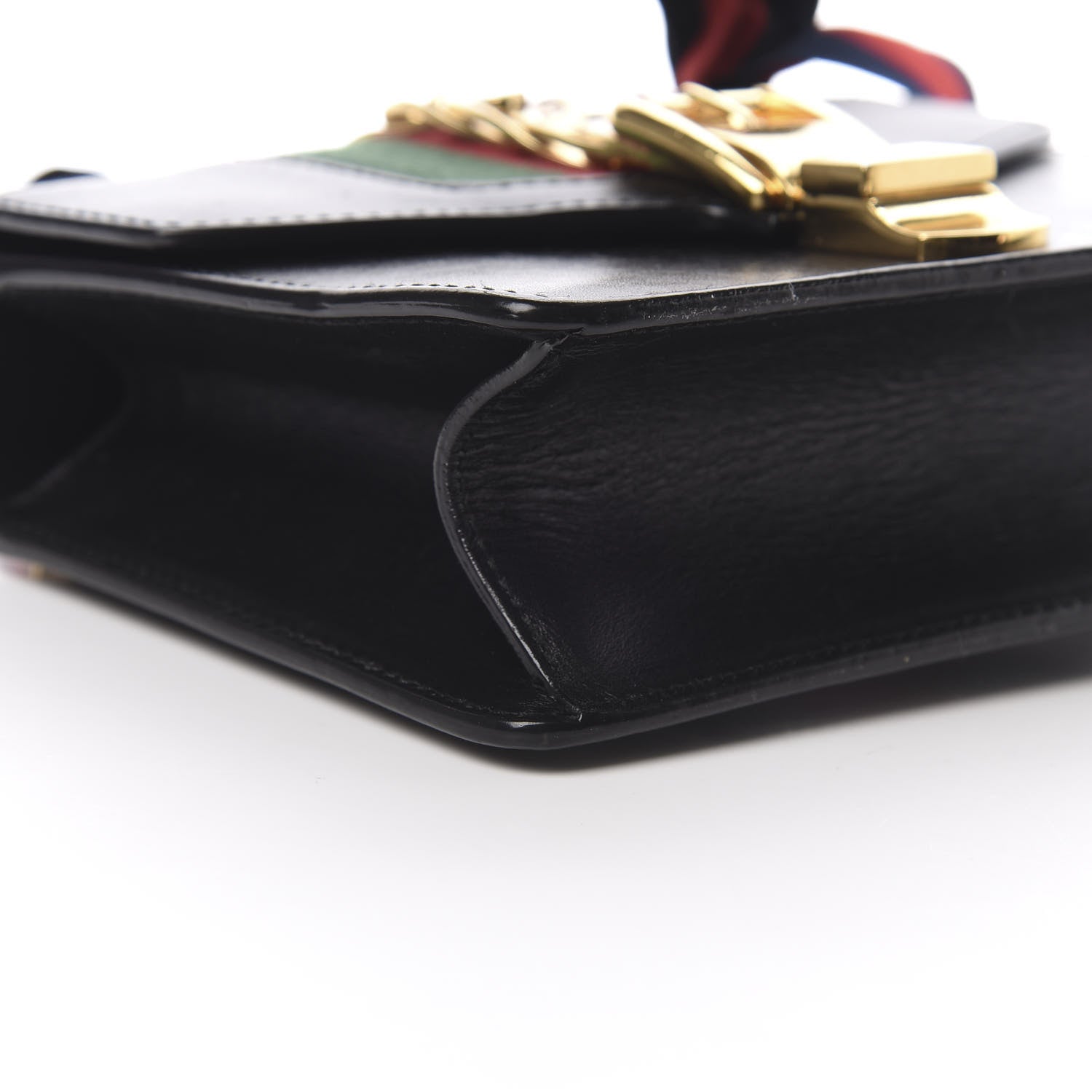 Gucci Calfskin Mini Sylvie Chain Shoulder Bag Black 10 of 21