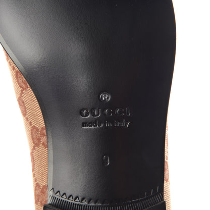 Gucci X MLB GG Monogram LA Dodgers Embroidered Mens Loafers 9 Beige Ruggine Black 6 of 8