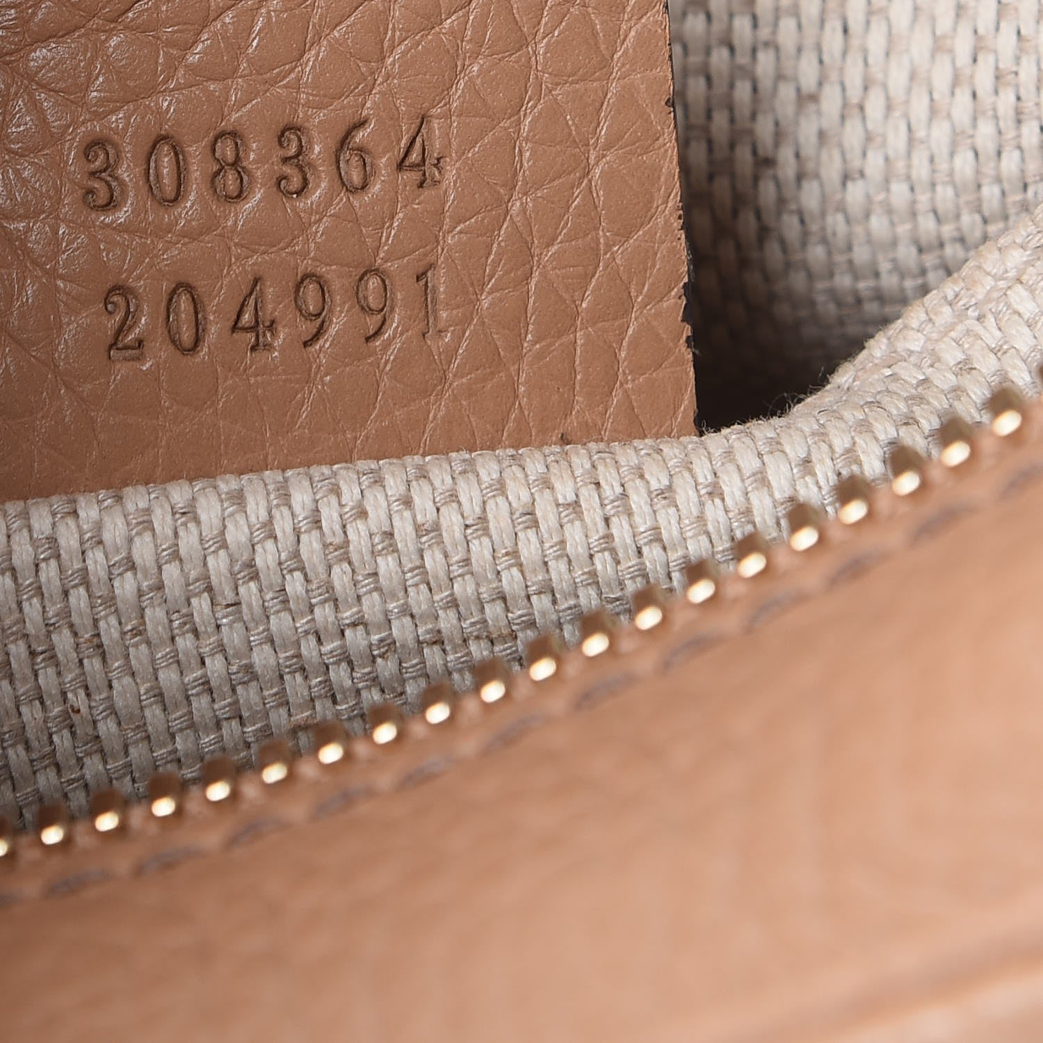 Gucci Pebbled Calfskin Small Soho Disco Bag Camelia 7 of 7