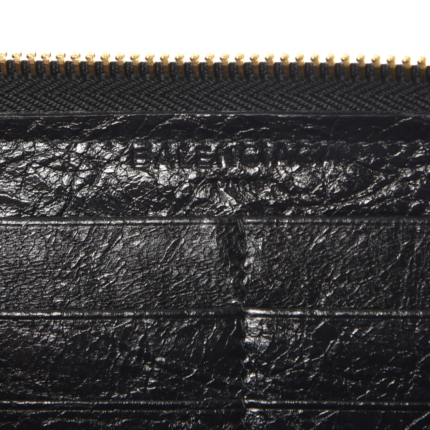 Balenciaga Agneau Blanket Continental Zip Around Wallet Black 6 of 7
