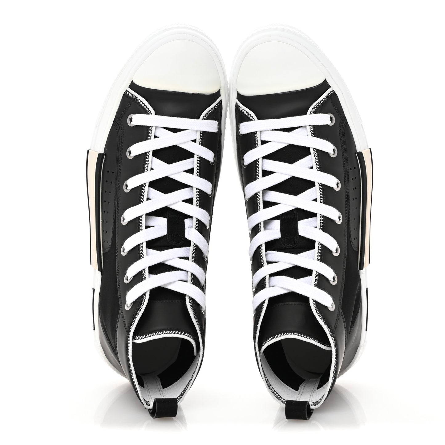 Nylon Calfskin Mens B23 High Top Sneakers 42 Black