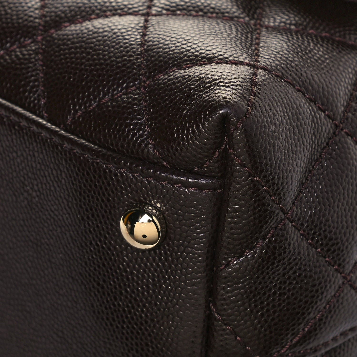 Chanel Caviar Quilted Small Coco Handle Flap Dark Brown 10 of 13