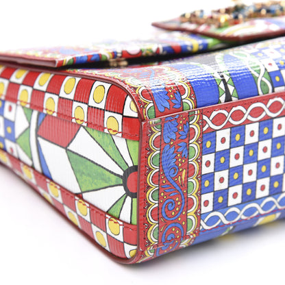 Dolce & Gabbana Dauphine Crystal Embellished Queen of Hearts Print Milennials Shoulder Bag Multicolor 9 of 11