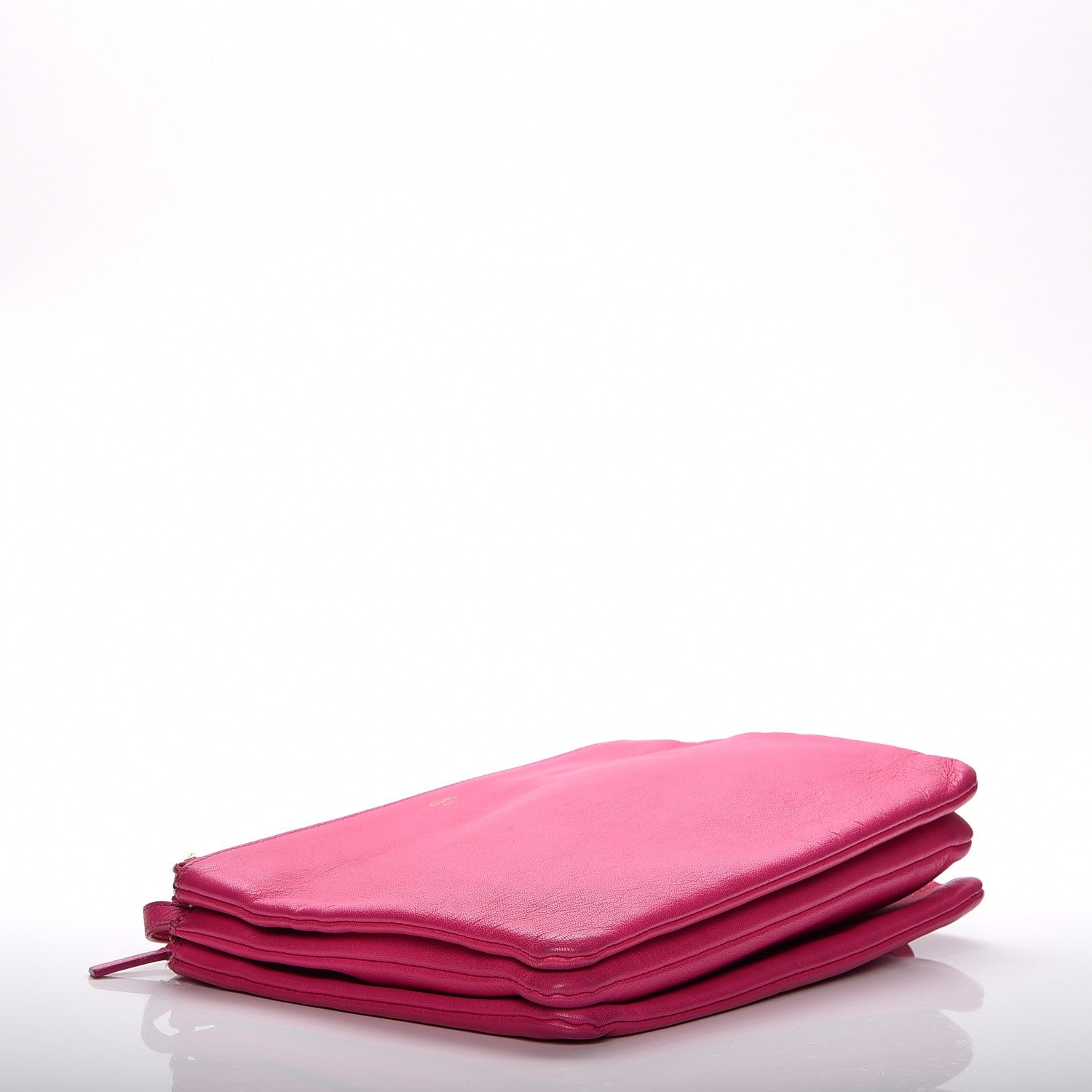 Celine Lambskin Large Trio Crossbody Bag Fuchsia 4 of 8