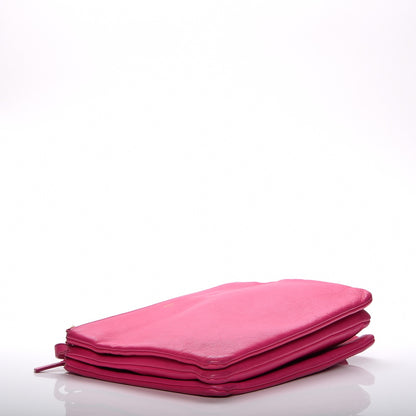 Celine Lambskin Large Trio Crossbody Bag Fuchsia 4 of 8