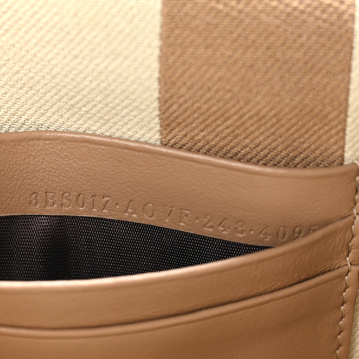 Fabric Jacquard FF 1974 Mini Baguette Beige