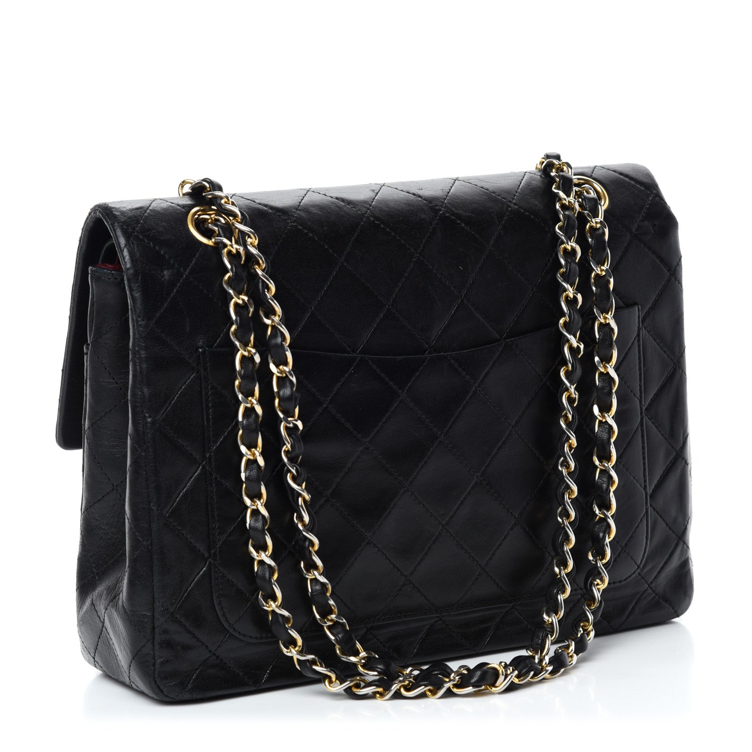 Chanel Lambskin Quilted Medium Double Flap Black 3 of 12