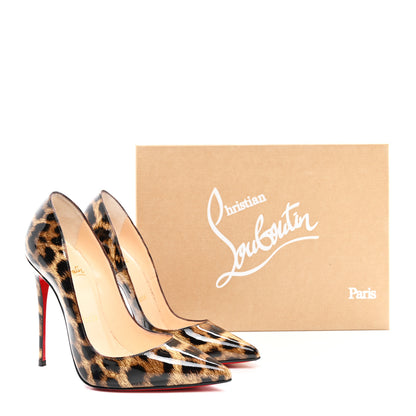 Christian Louboutin Patent Leopardino So Kate 120 Pumps 35.5 Brown 8 of 8