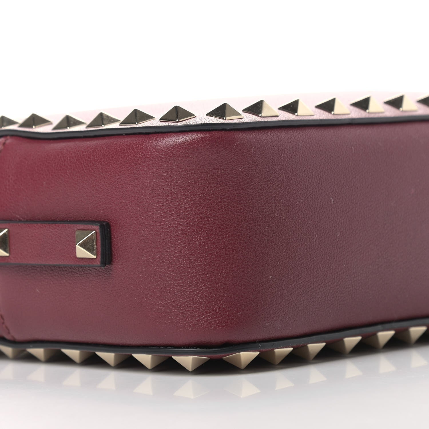 Valentino Garavani Calfskin Rockstud Camera Crossbody Bag Cerise 6 of 7