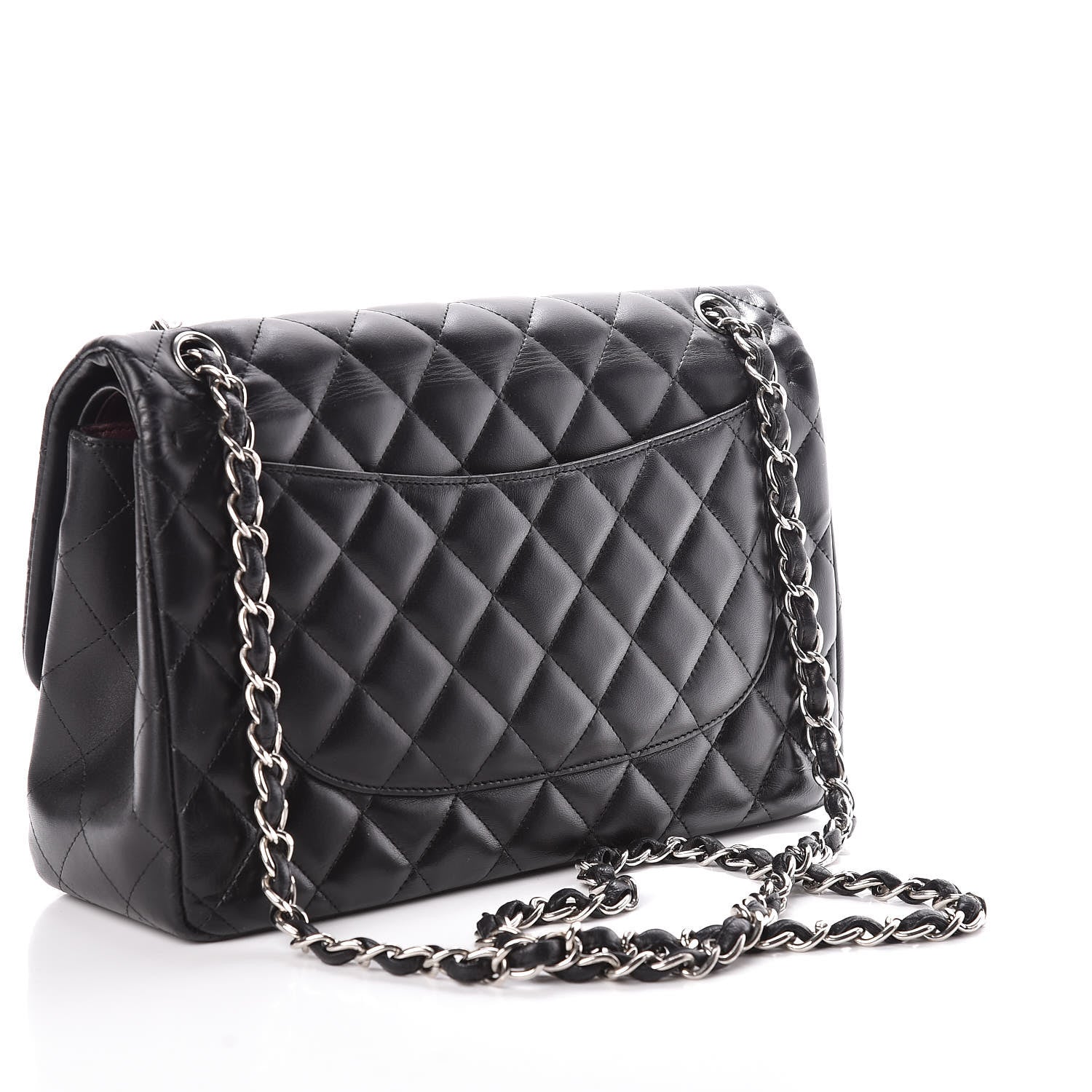Chanel Lambskin Quilted Jumbo Double Flap Black 3 of 11