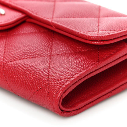 Chanel Caviar Quilted Medium Flap Wallet Red 11 of 12
