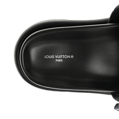 Louis Vuitton Technical Fabric Embossed Monogram Pool Pillow Comfort Mules 41 Black 7 of 8