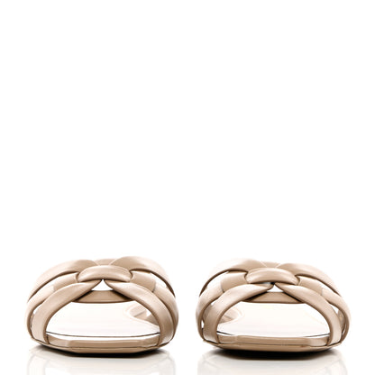 Saint Laurent Calfskin Tribute 05 Slide Sandals 36.5 Dark Beige 2 of 10