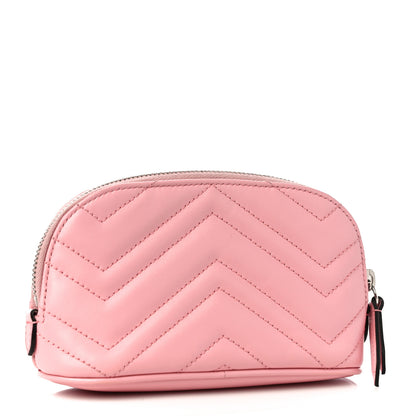 Gucci Calfskin Matelasse GG Marmont Pouch Cosmetic Case Wild Rose 3 of 10