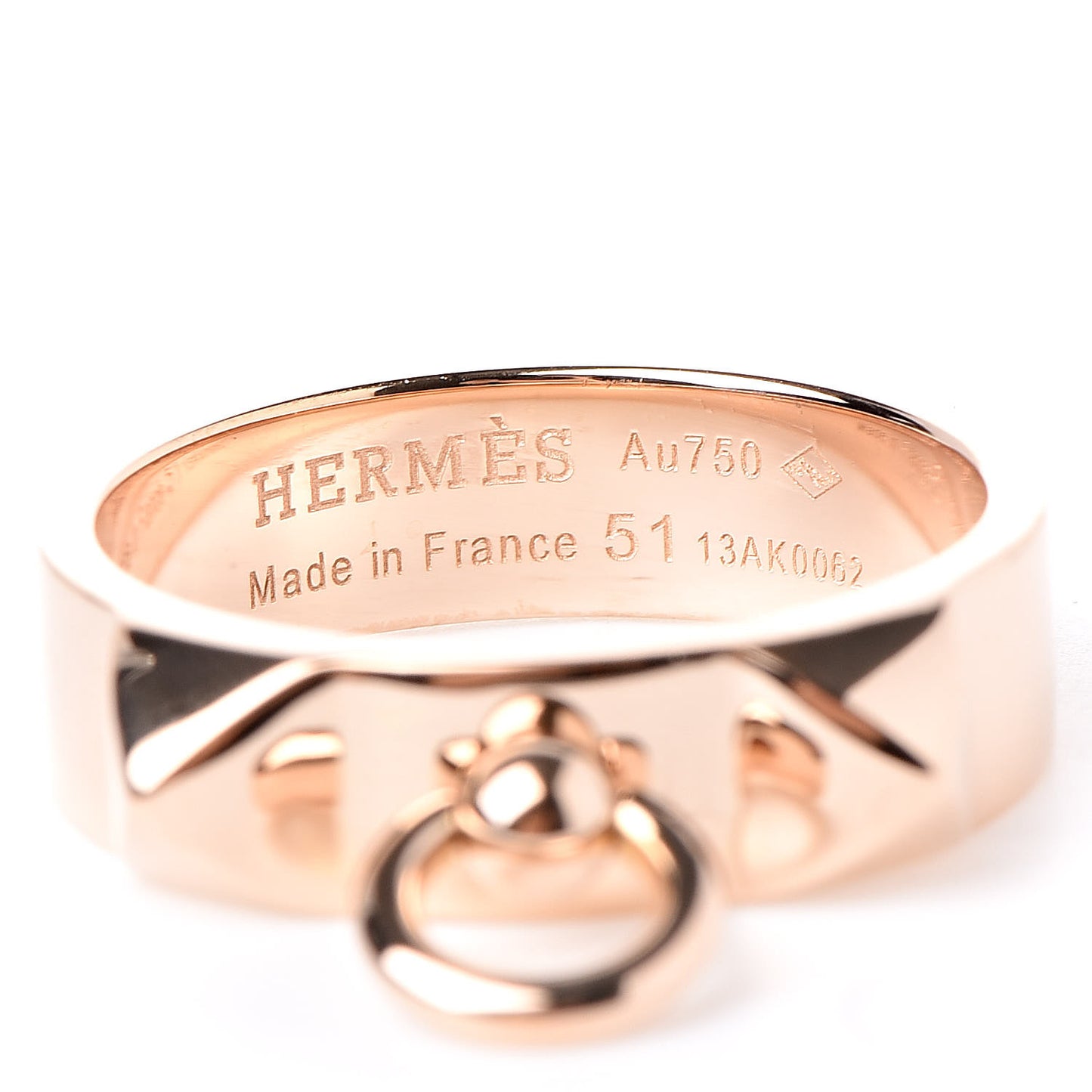 18K Rose Gold PM Collier De Chien Ring 51 5.75