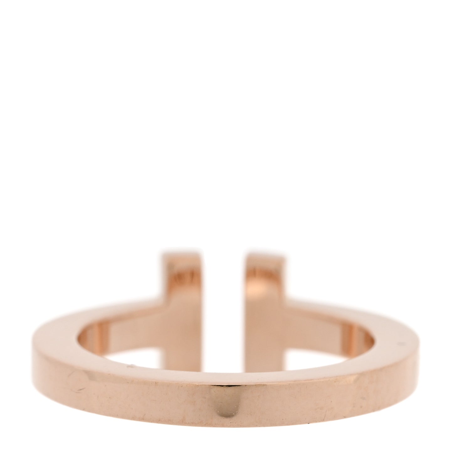 18K Rose Gold T Square Ring 49 5