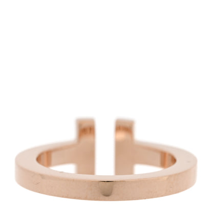 Tiffany 18K Rose Gold T Square Ring 49 5 3 of 4
