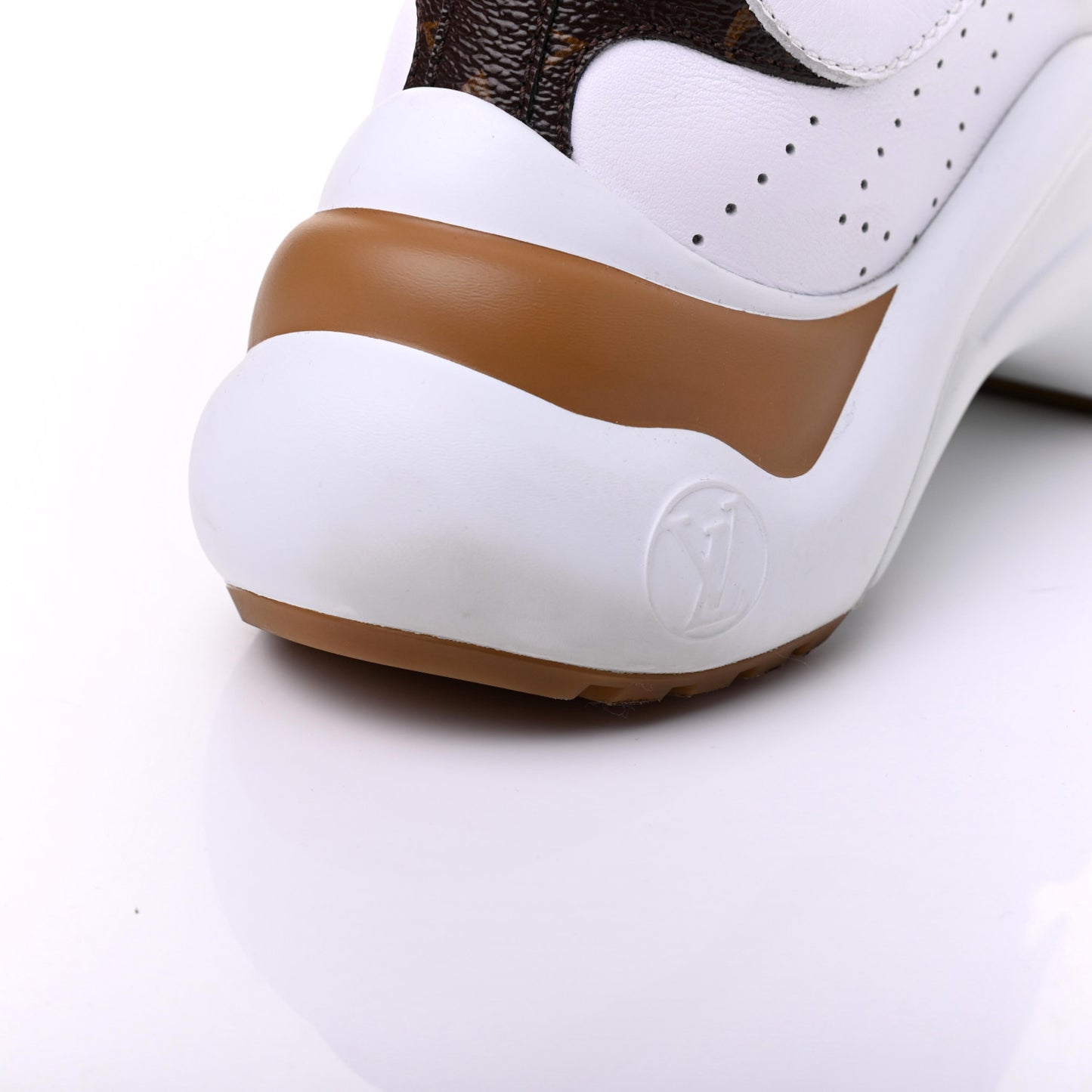 Calfskin Monogram Velcro LV Archlight Sneakers 36.5 White