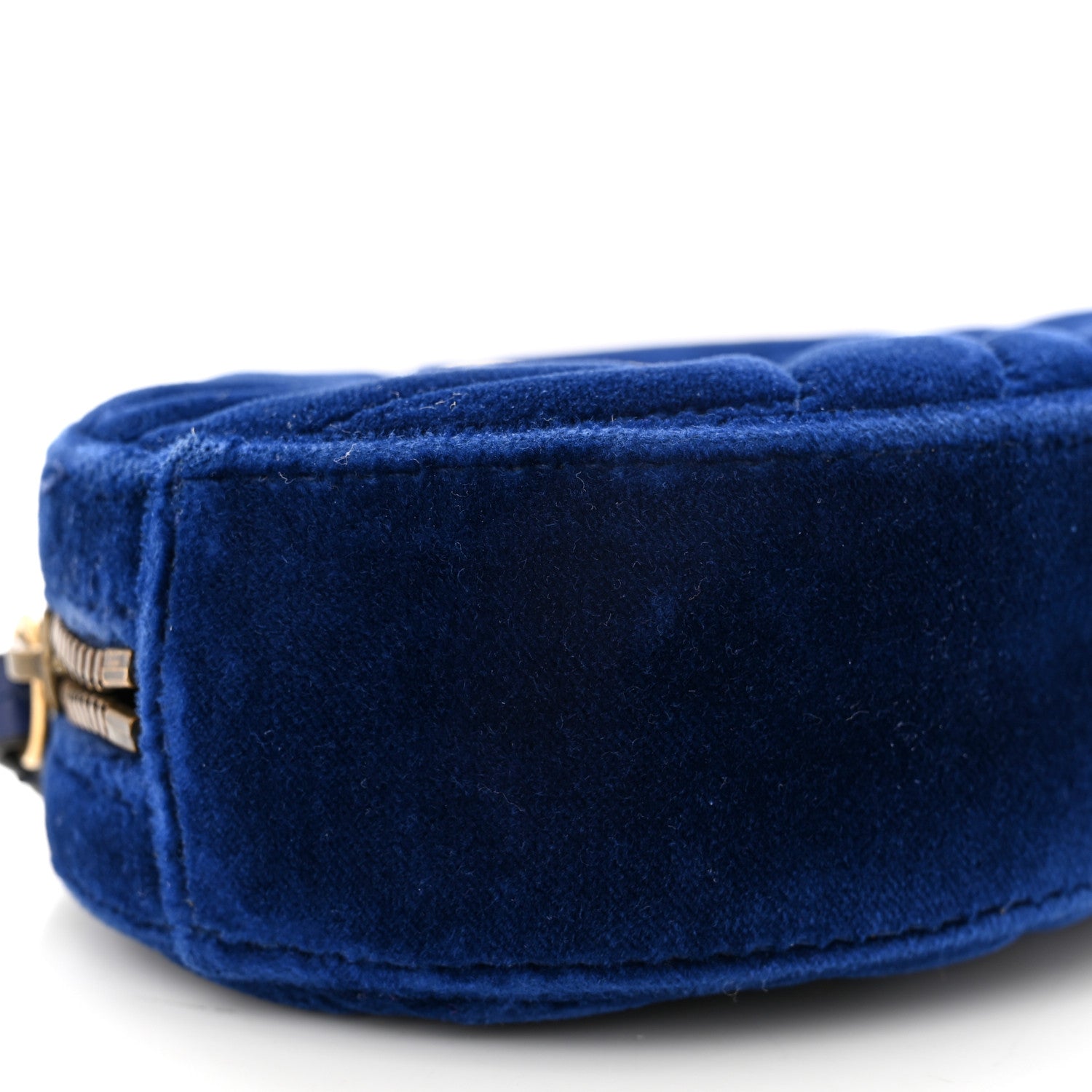Gucci Velvet Matelasse GG Marmont Belt Bag 85 34 Cobalt Blue 10 of 13