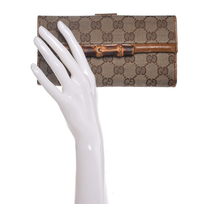 Gucci Monogram Bamboo Wallet Brown 2 of 13