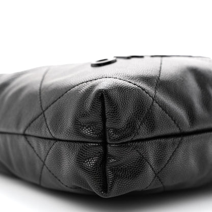 Chanel Shiny Caviar Quilted Monochrome Mini Chanel 22 Black 9 of 11