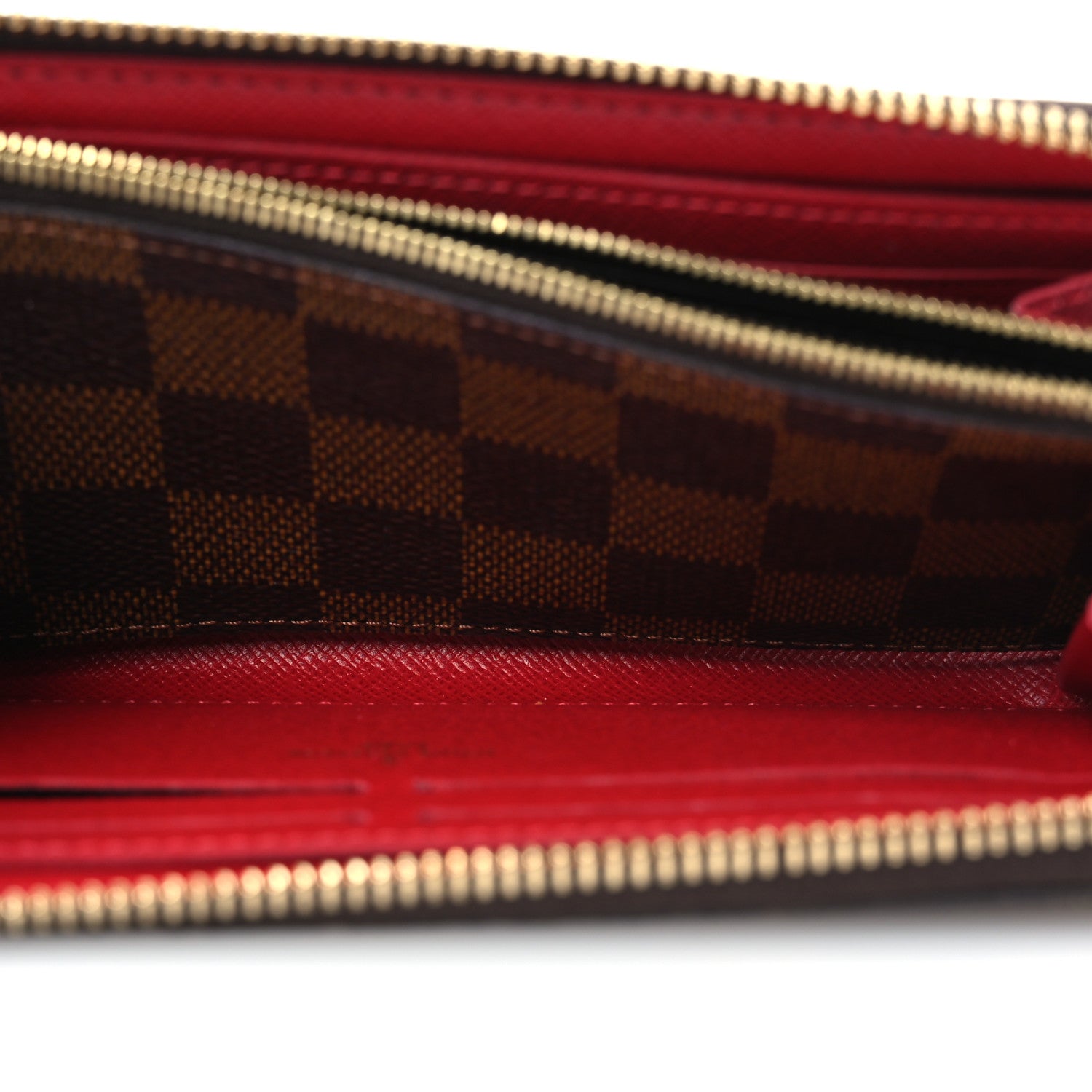 Louis Vuitton Damier Ebene Clemence Wallet Cherry 8 of 11