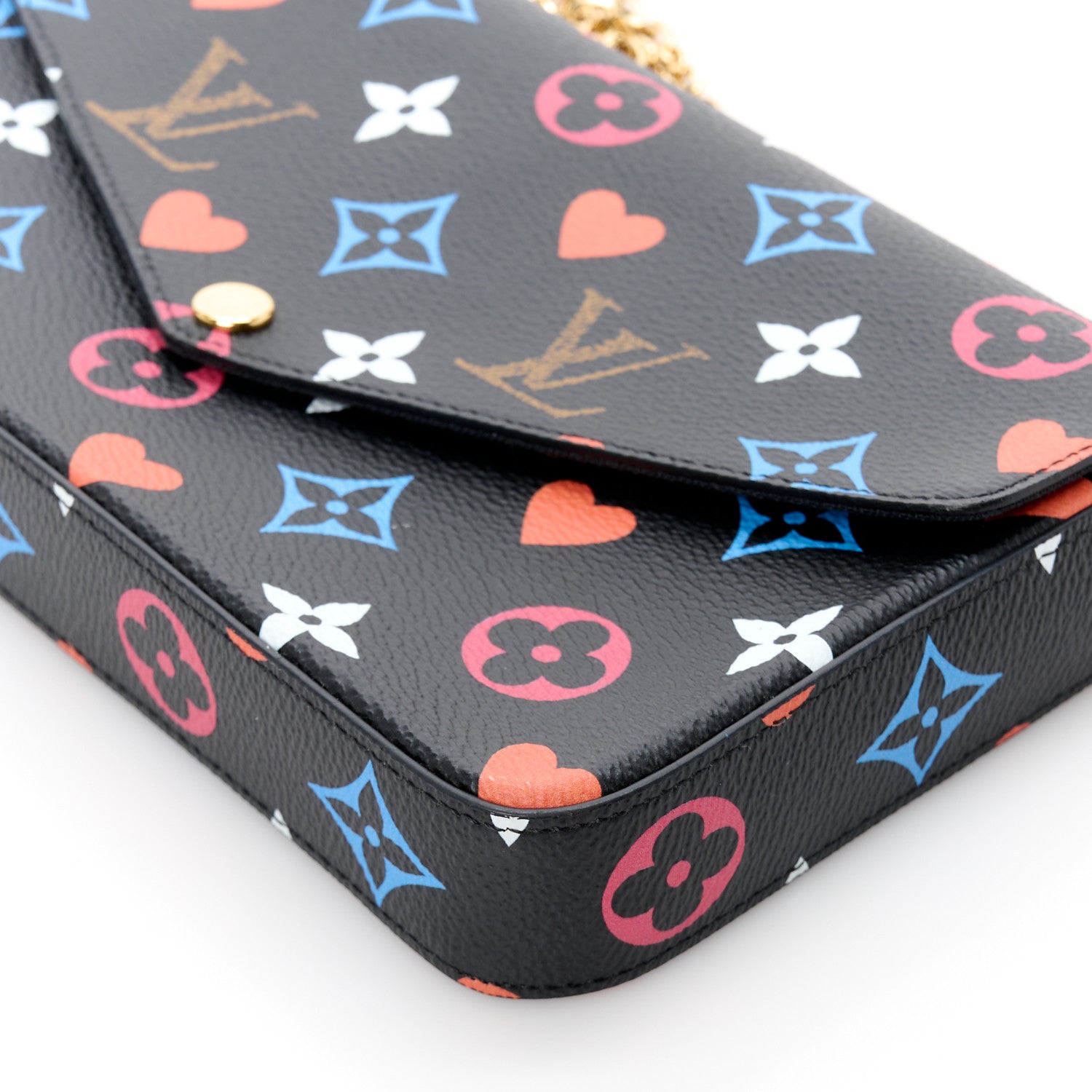 Louis Vuitton Game On Felicie Chain Wallet Black 14 of 15