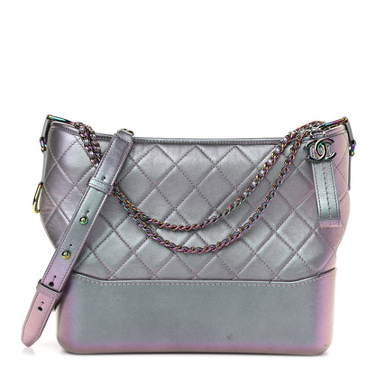 Chanel Iridescent Lambskin Calfskin Quilted Medium Gabrielle Hobo Light Purple 1 of 16
