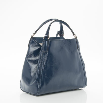 Gucci Vernice Naplack Small Soho Shoulder Bag Uniform Blue 3 of 7