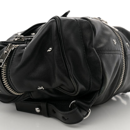 Alexander Wang Lambskin Rose Studded Marti Backpack Bag Washed Black Rhodium Hardware 8 of 11