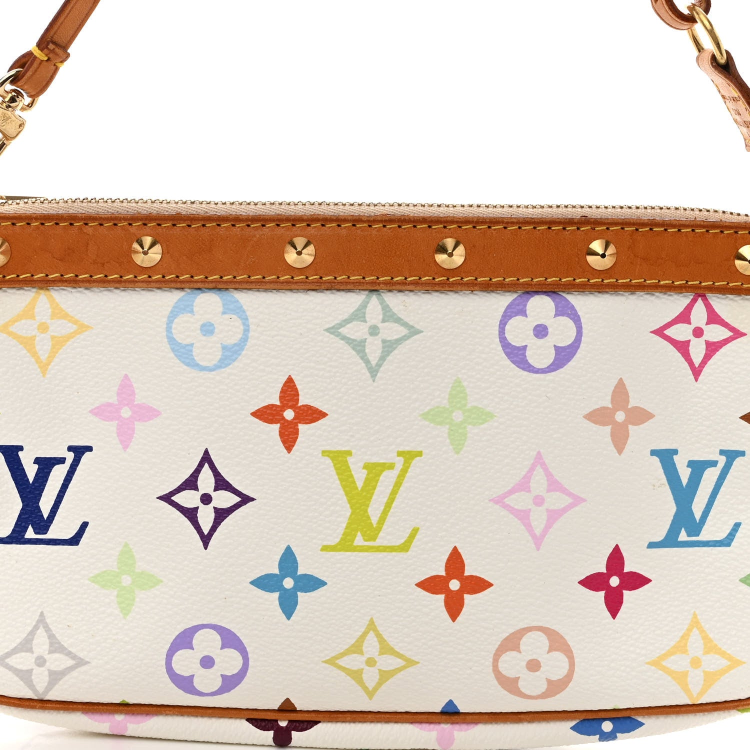 Louis Vuitton Monogram Multicolor Pochette Accessories White 7 of 10