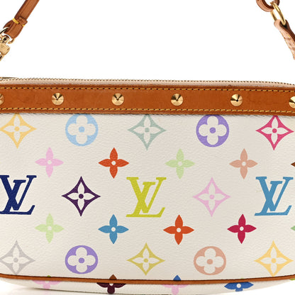 Louis Vuitton Monogram Multicolor Pochette Accessories White 7 of 10