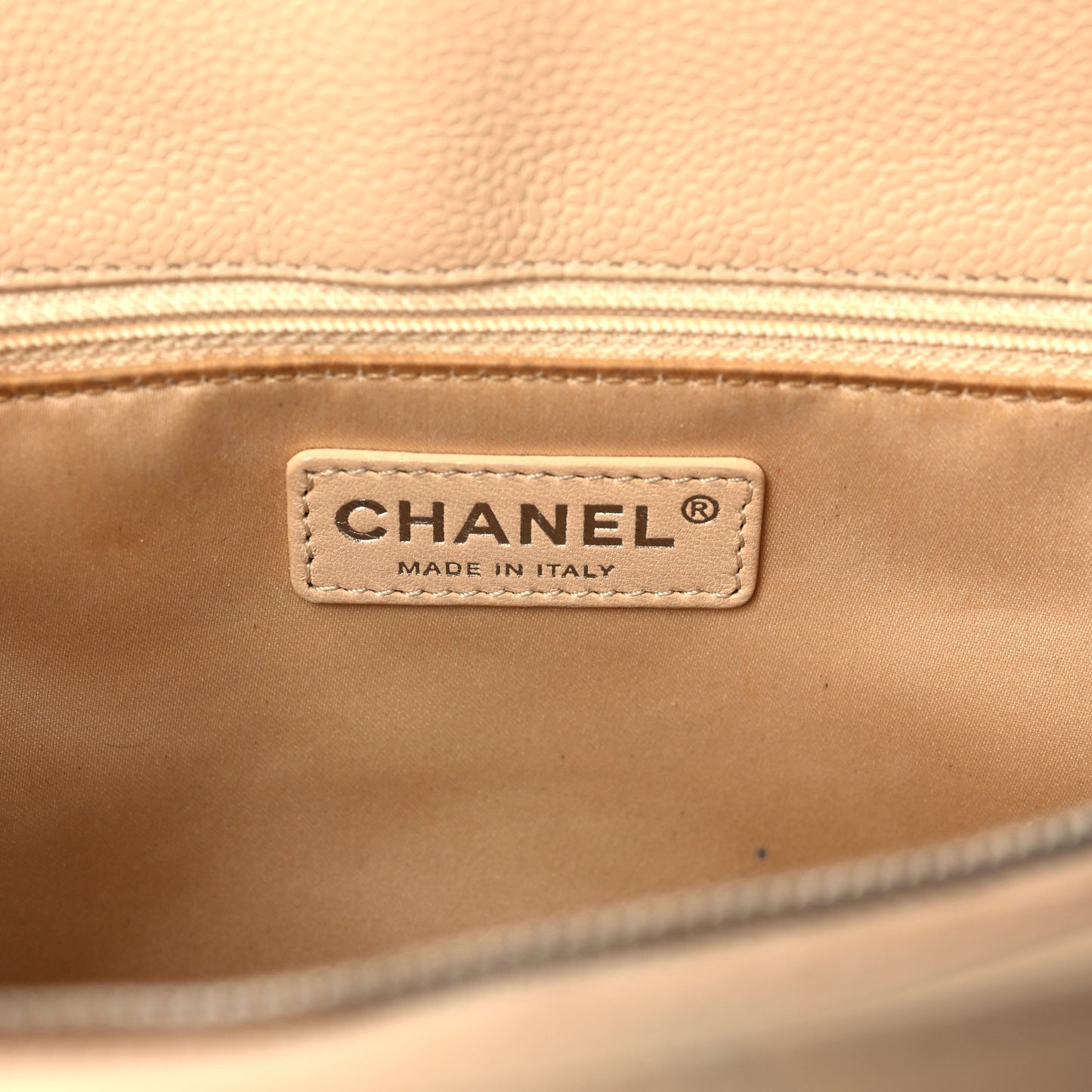 Caviar Quilted Grand Shopping Tote GST Beige Clair