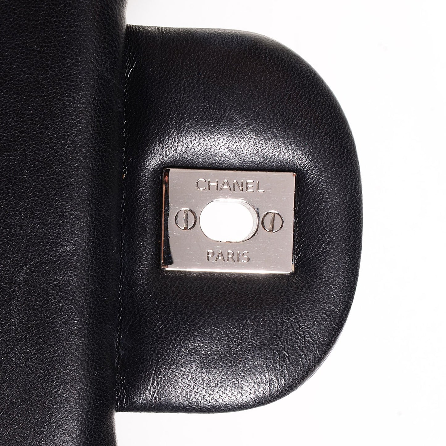 Lambskin Quilted Jumbo Double Flap Black