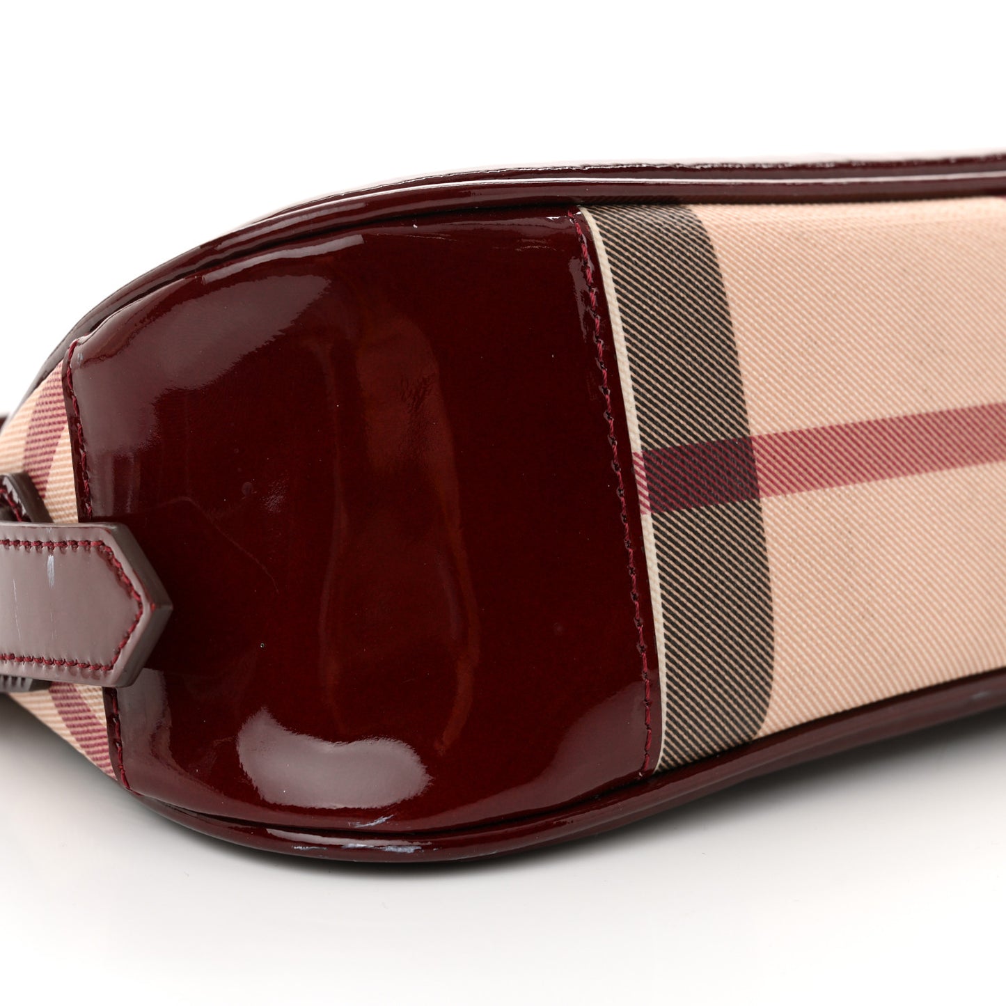 Patent Nova Check Newbury  Dark Red