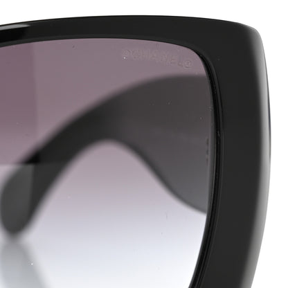 Chanel Acetate Rectangle Sunglasses 71551A Black 7 of 8